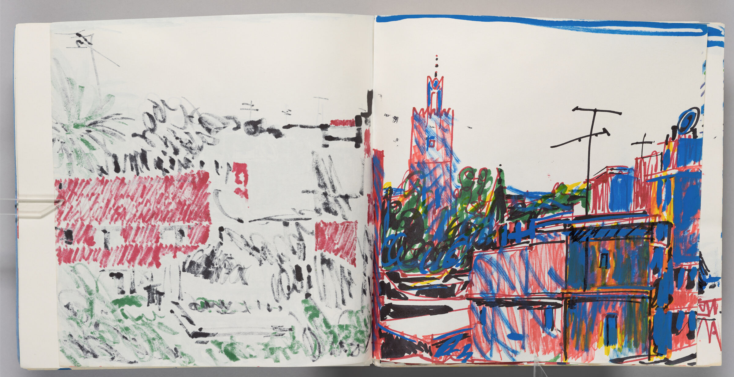 Untitled (Bleed-Through Of Previous Page, Left Page); Untitled (View Of Taroudant, Right Page)