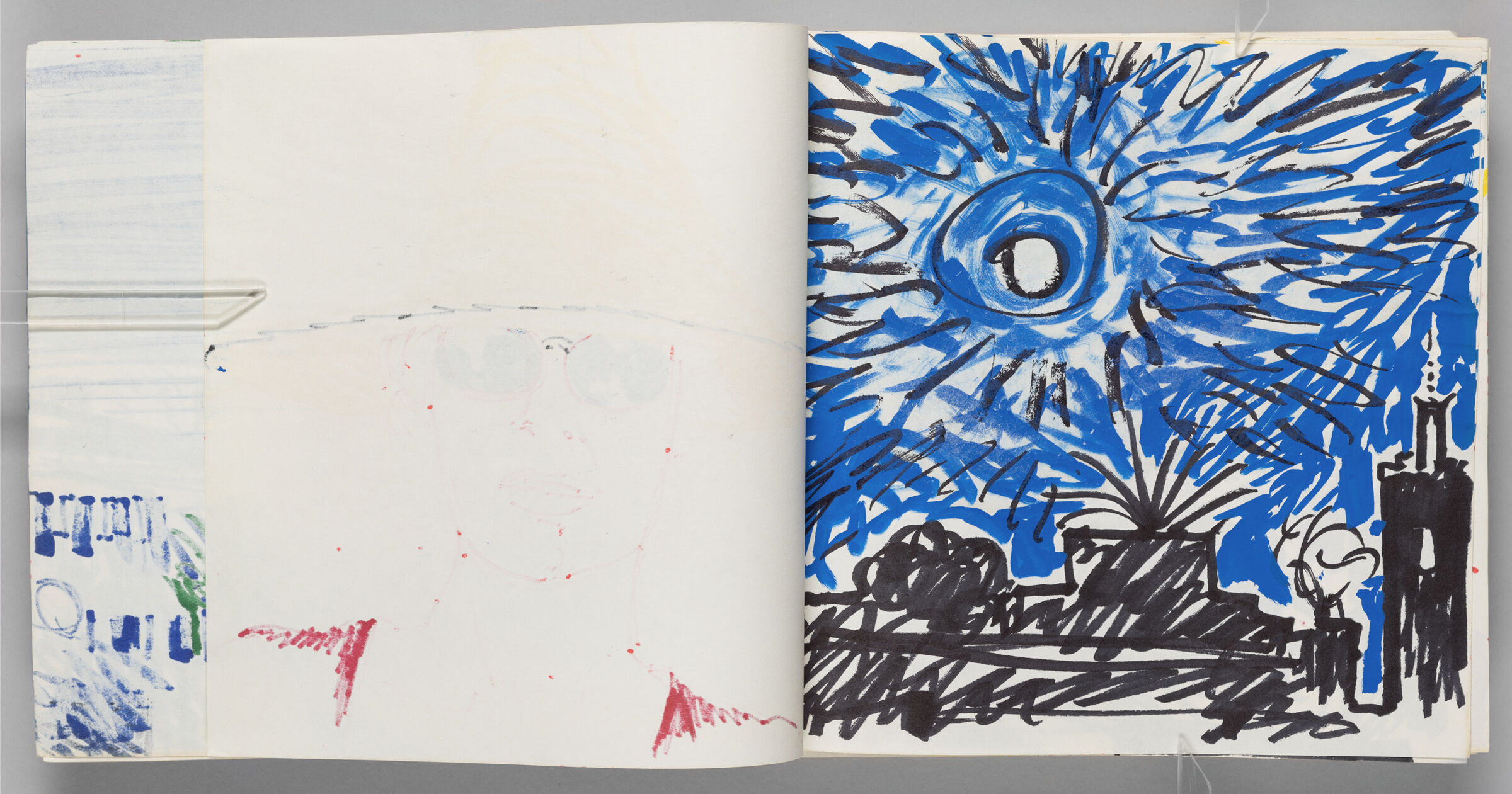 Untitled (Bleed-Through Of Previous Page, Left Page); Untitled (View Of Taroudant, Right Page)
