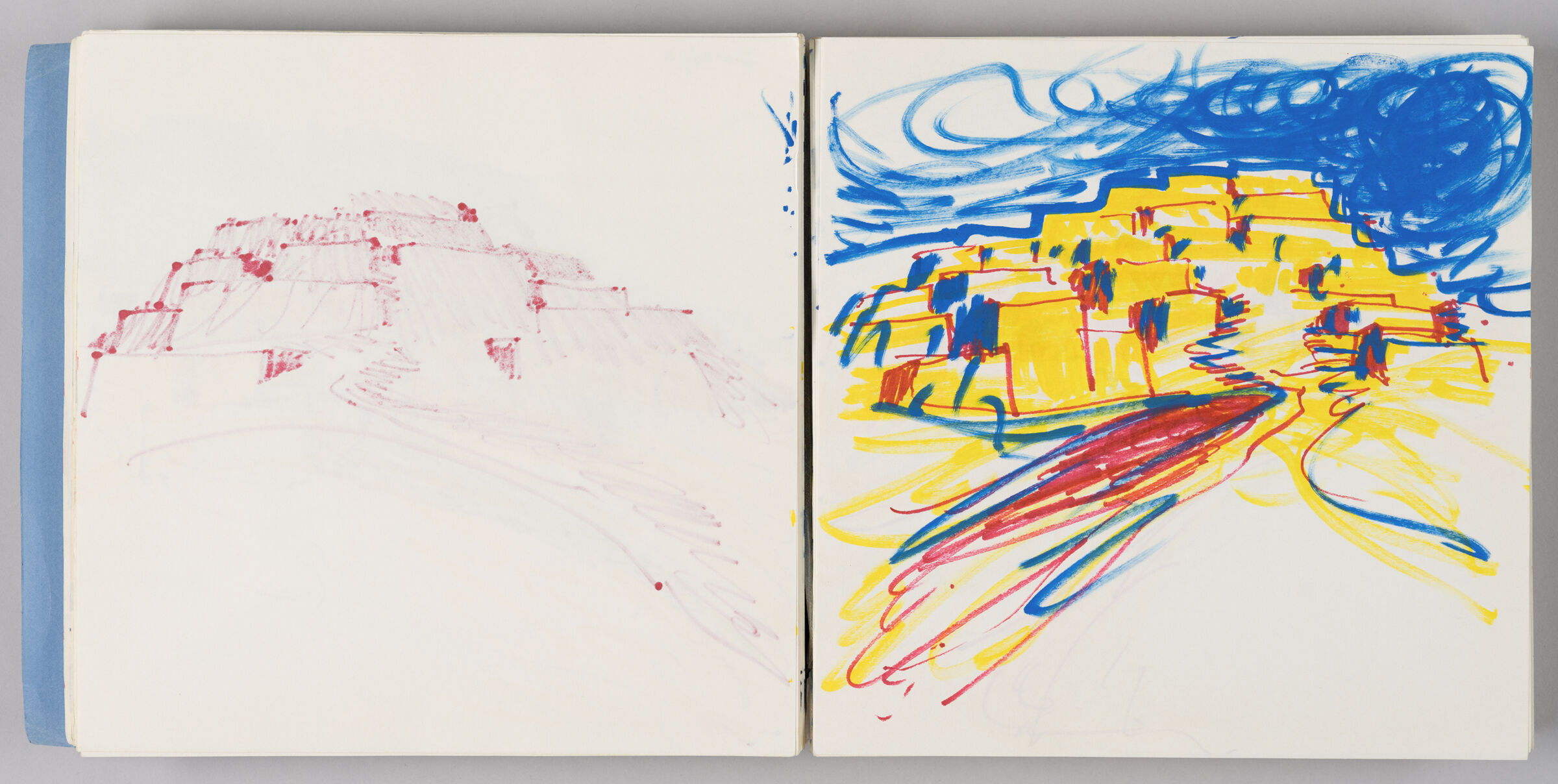 Untitled (Bleed-Through Of Previous Page, Left Page); Untitled (View Of Freija, Right Page)