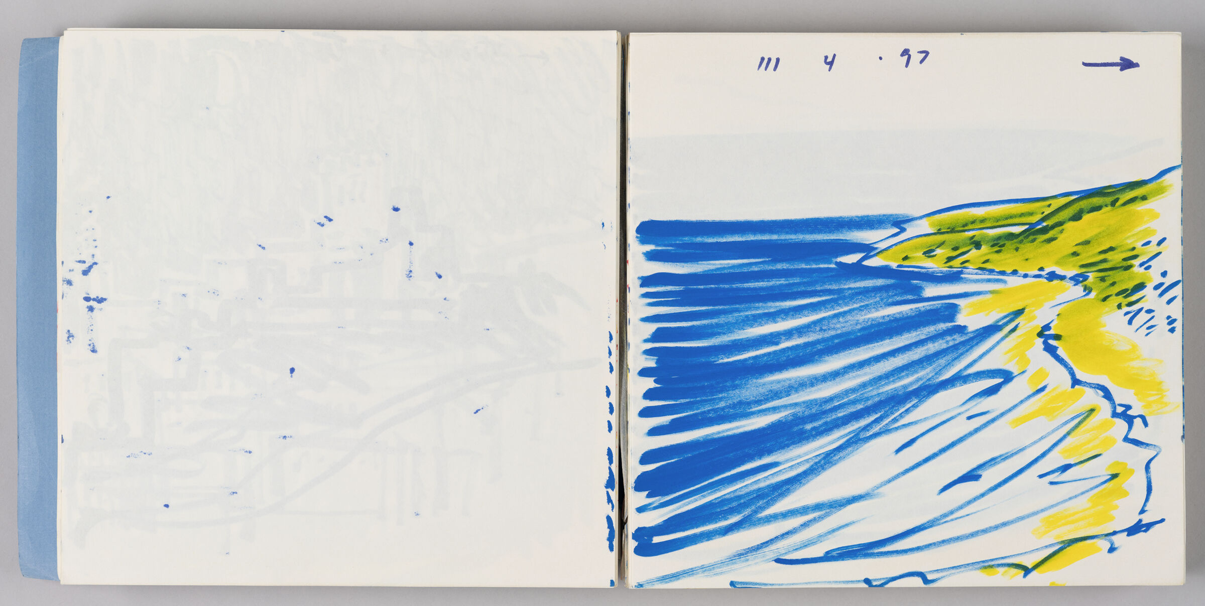Untitled (Bleed-Through Of Previous Page, Left Page); Untitled (Essaouira Beach, Right Page)
