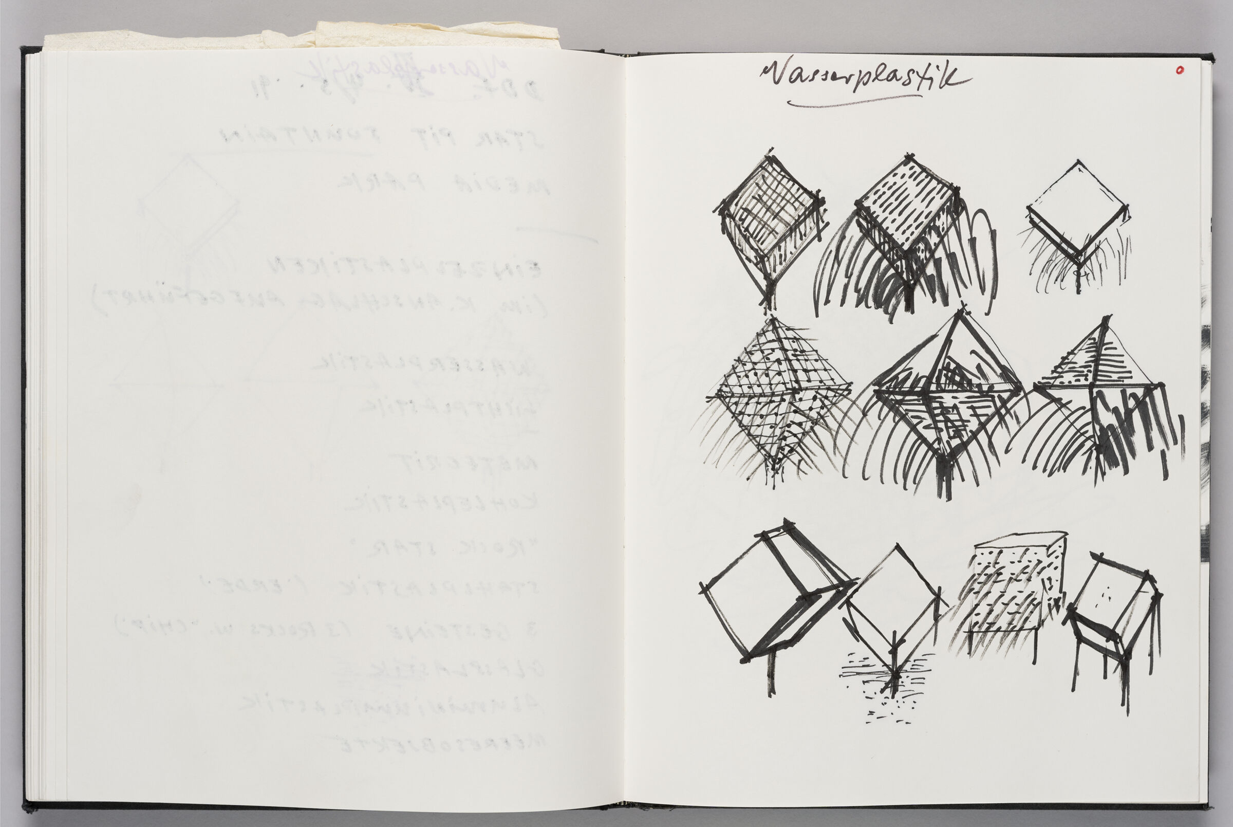 Untitled (Bleed-Through Of Previous Page, Left Page); Untitled (Designs For 