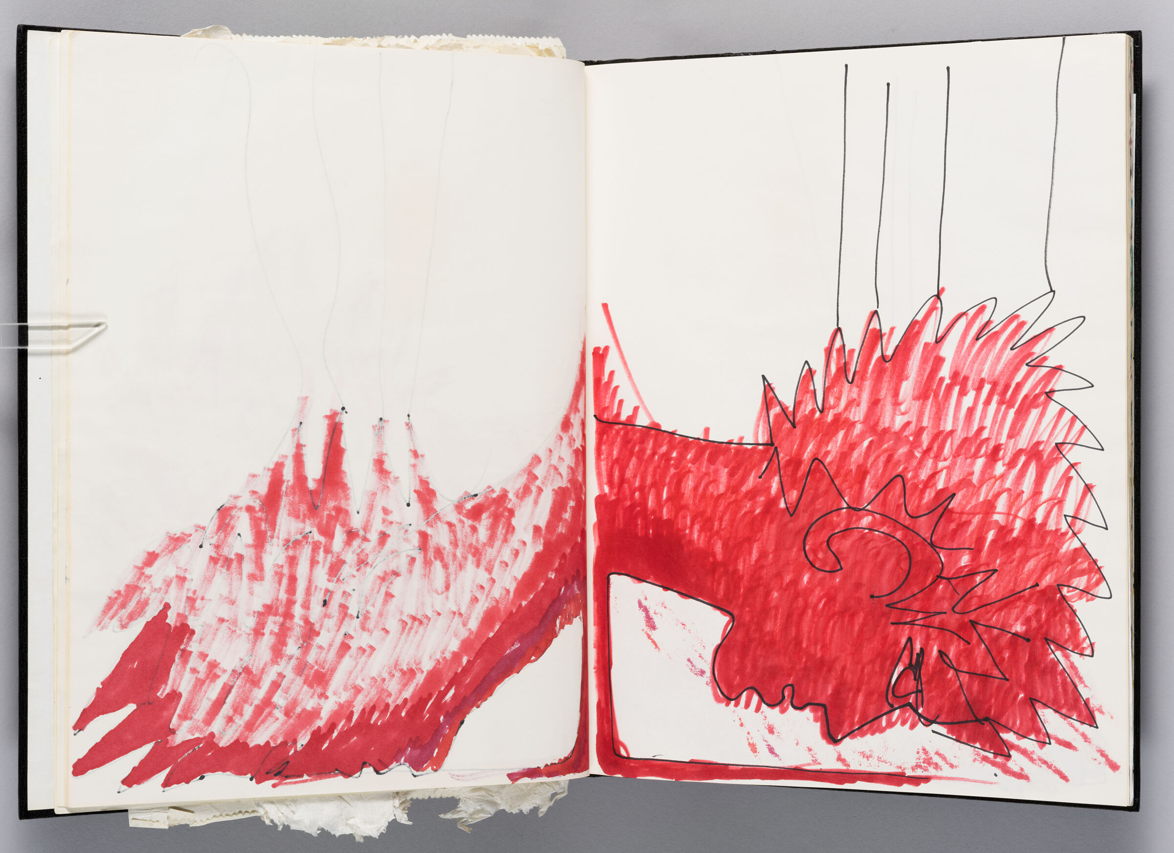 Untitled (Bleed-Through Of Previous Page, Left Page); Untitled (Sketch Of 