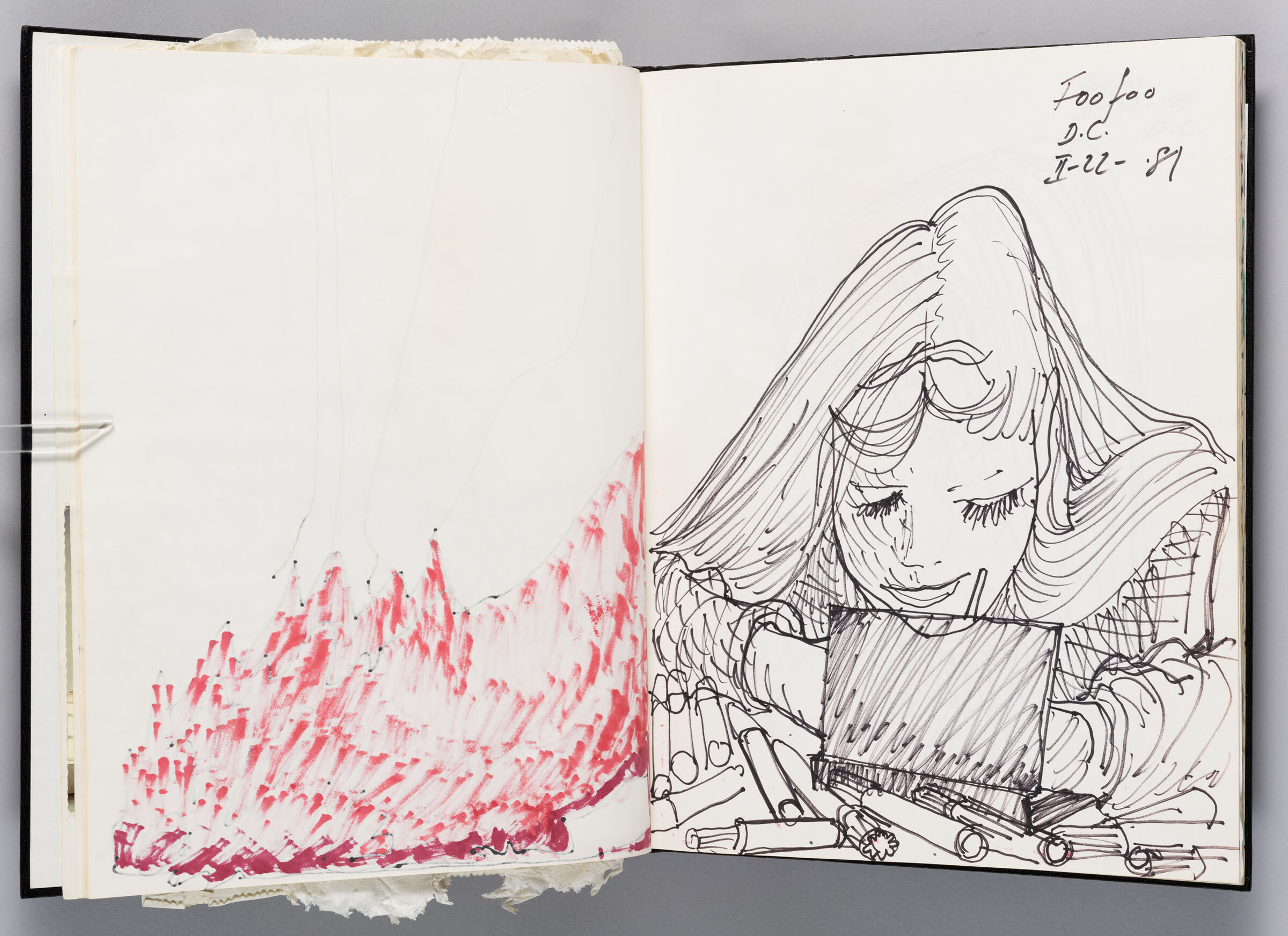 Untitled (Bleed-Through Of Previous Page, Left Page); Untitled (Portrait Of 