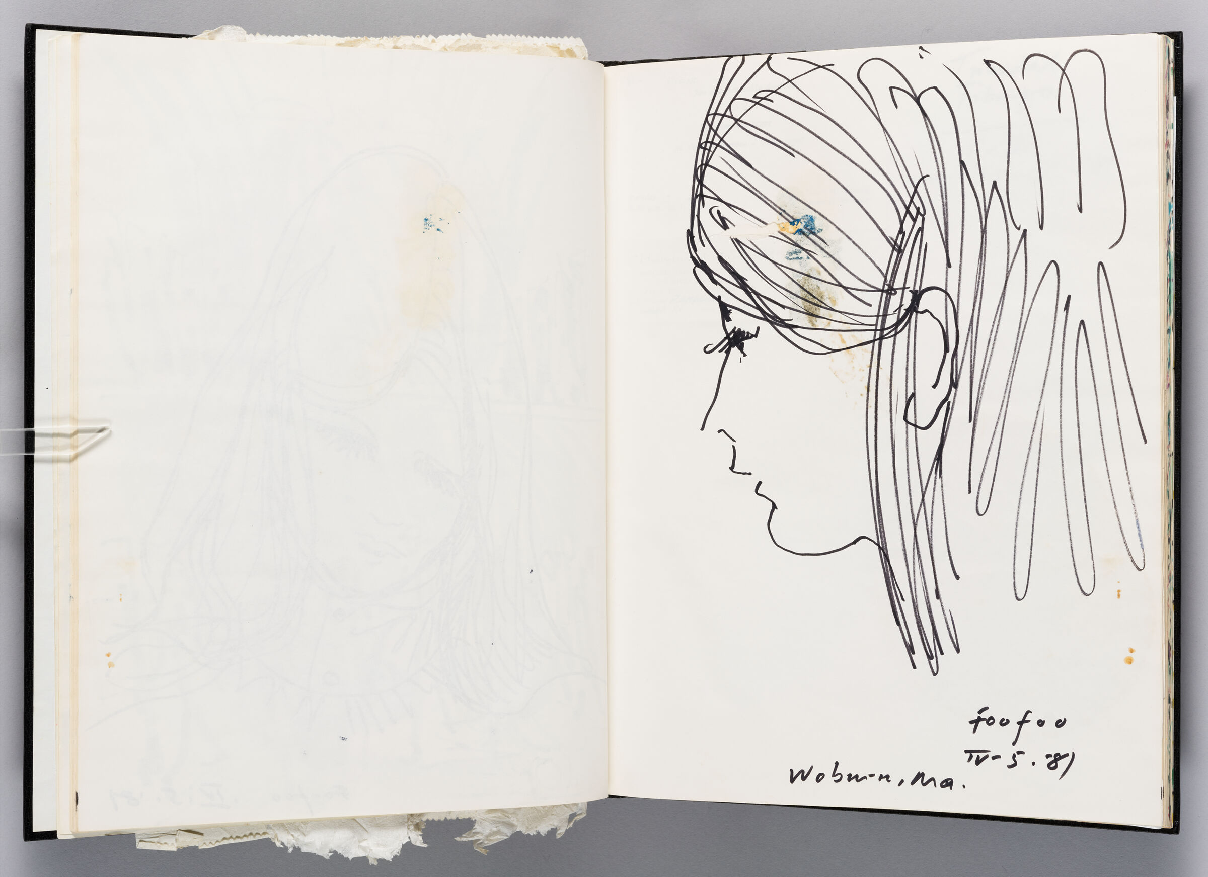 Untitled (Bleed-Through Of Previous Page, Left Page); Untitled (Portrait Of 