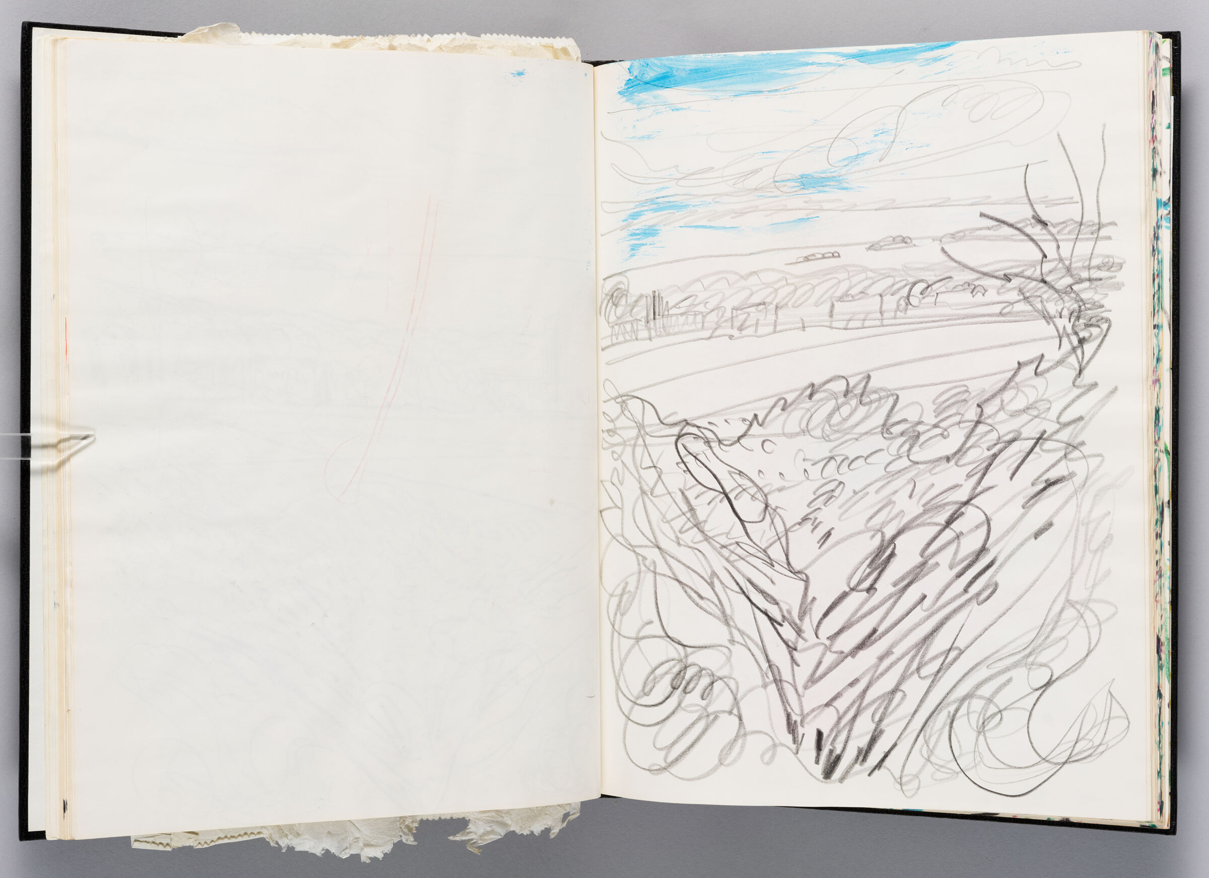 Untitled (Blank, Left Page); Untitled (View Of Port Of Spain, Right Page)