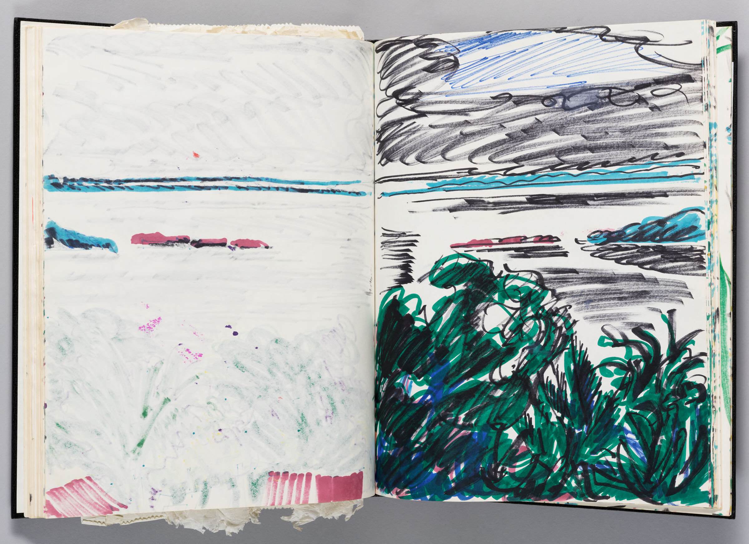 Untitled (Bleed-Through Of Previous Page, Left Page); Untitled (View Of Tobago, Right Page)