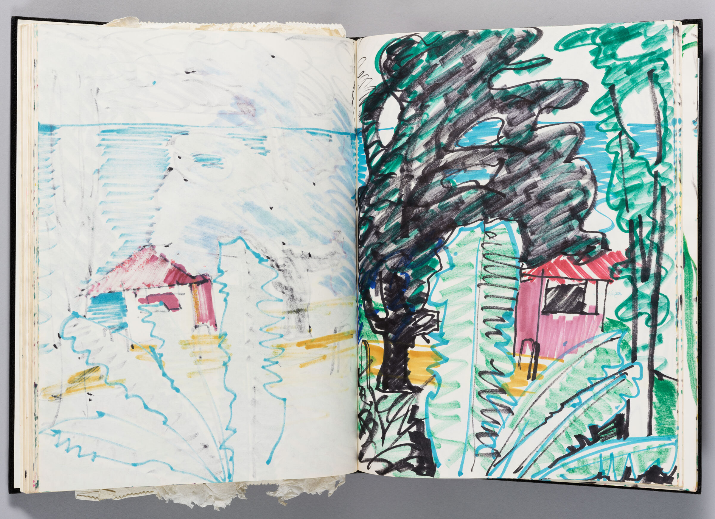 Untitled (Bleed-Through Of Previous Page, Left Page); Untitled (View Of Tobago, Right Page)