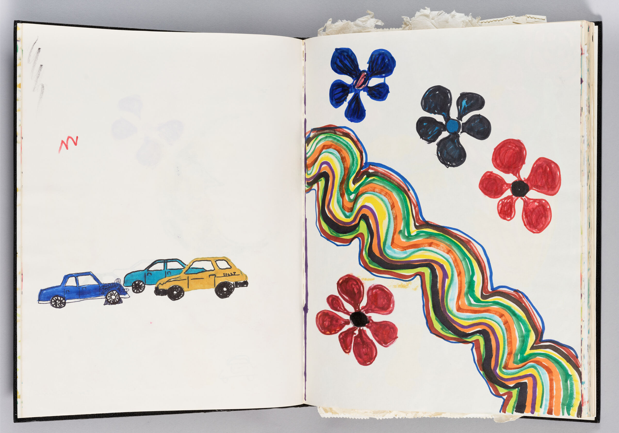 Untitled (Children's Drawing, Left Page); Untitled (Children's Drawing, Right Page)