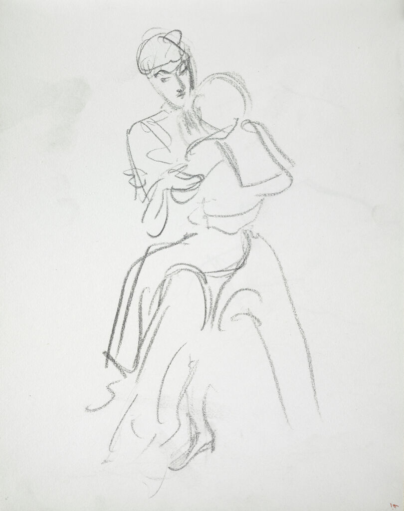 Seated Woman Holding A Child