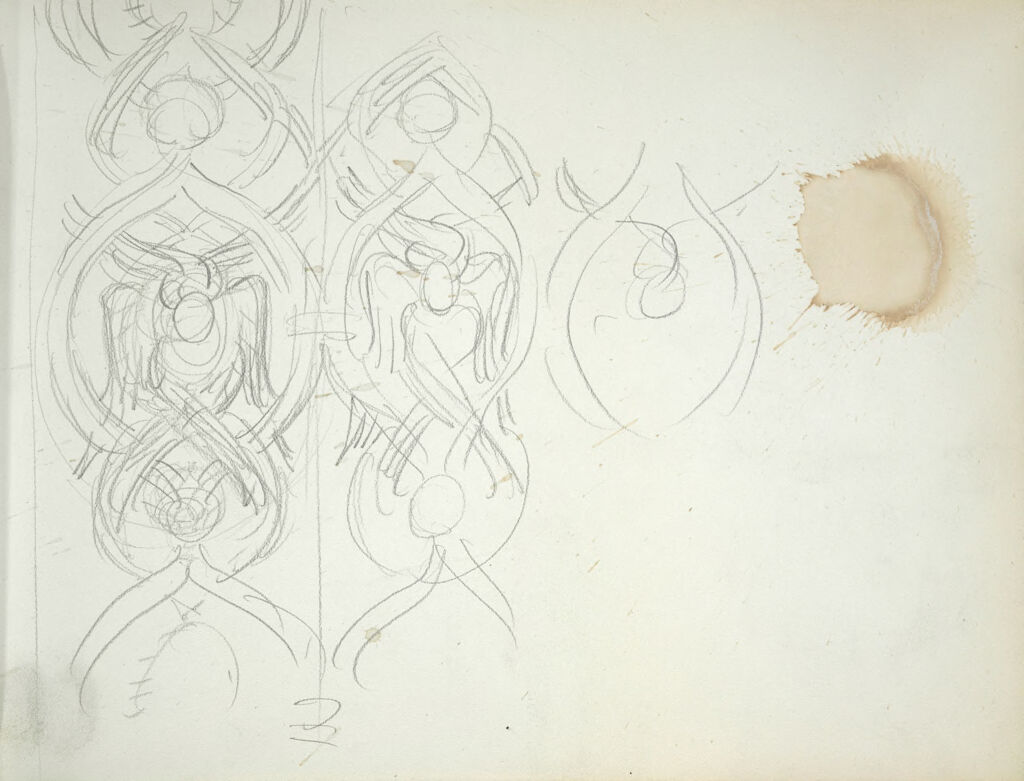 Blank Page; Verso:  Cherubim Design, For The Boston Public Library