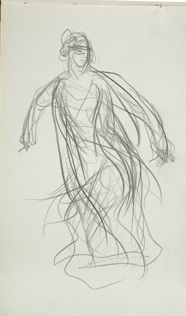 Blank Page; Verso: Sketch Of Carmencita