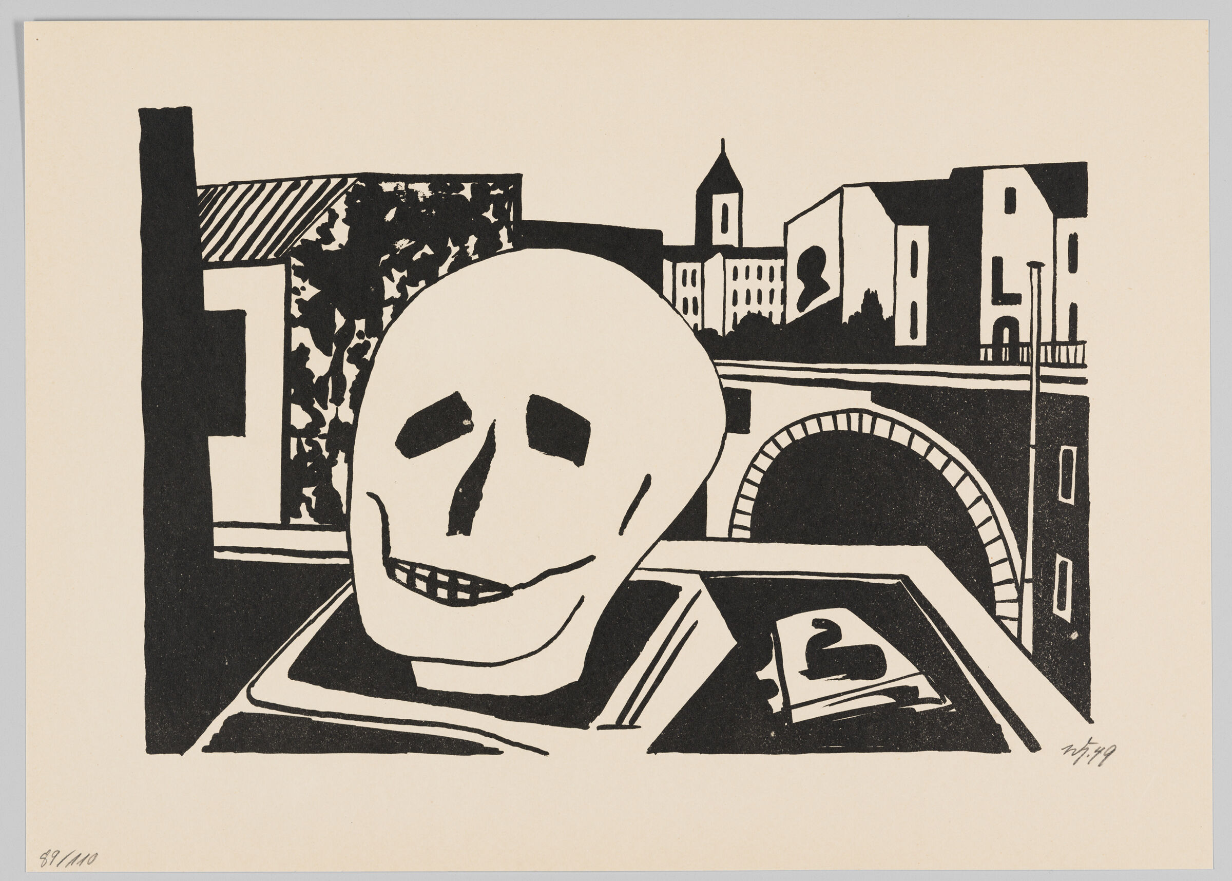 Skull And Cityscape