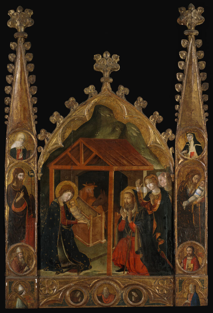 Nativity Scene With Saints