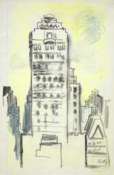 Buildings, Manhattan; Verso: Blank Page