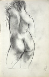 Female Nude; Verso: Blank Page