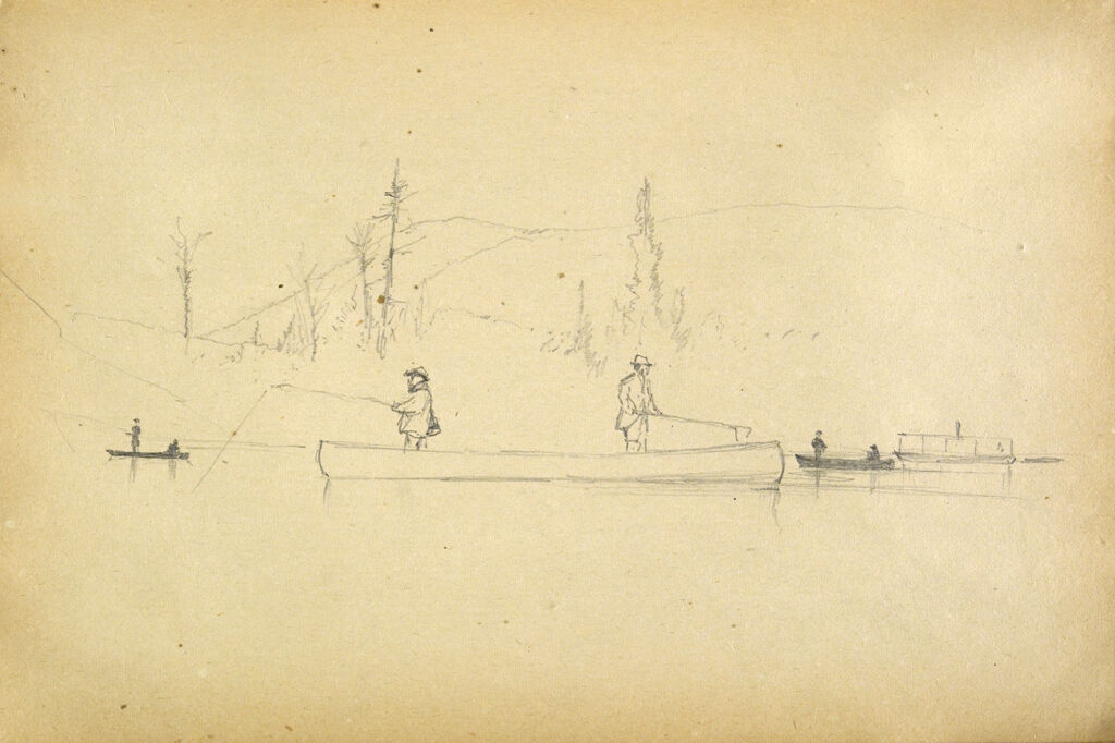 Men Fishing From Boats, Lake Mooselucmaguntic, Maine