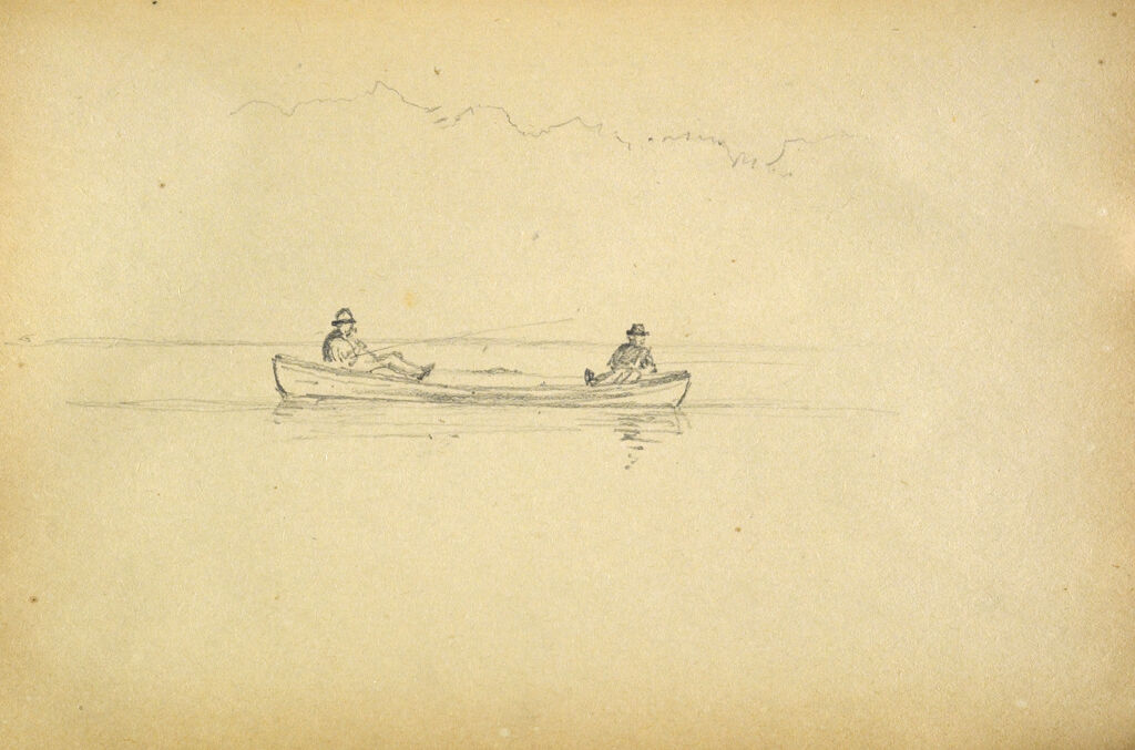 Men Fishing From Boats, Lake Mooselucmaguntic, Maine