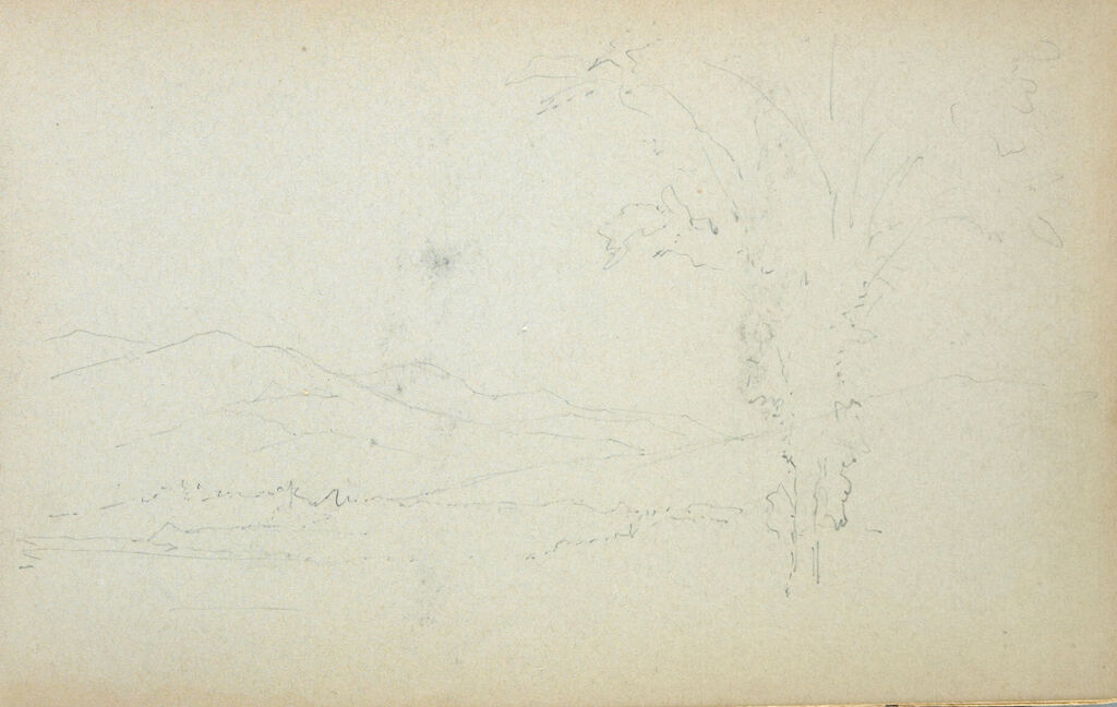 Faint Landscape; Verso: Blank Page