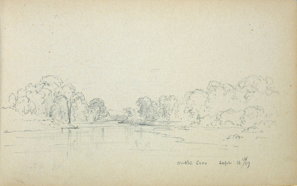 Landscape With Saco River, New Hampshire; Verso: Blank Page
