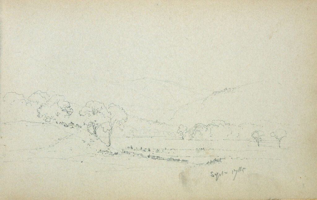 Landscape; Verso: Blank Page