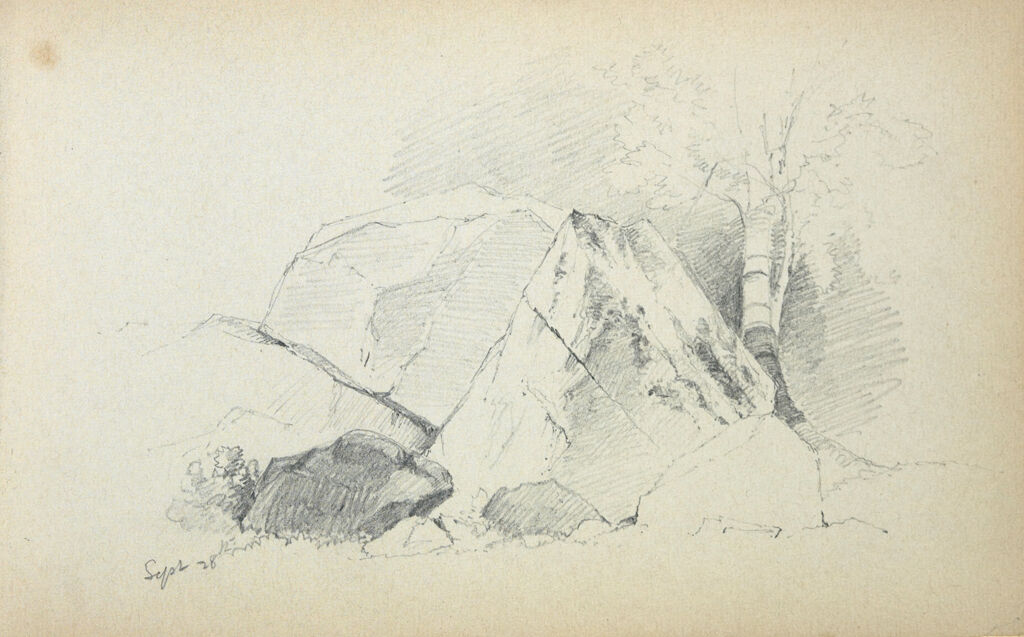 Rocks; Verso: Blank Page