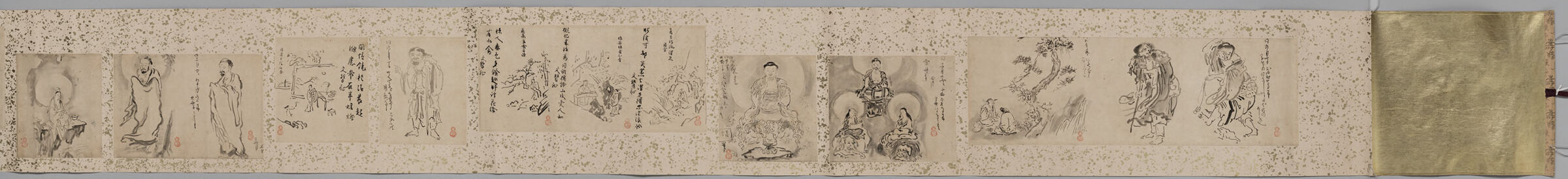 Connoisseur's Sketchbook By Kano Tan'yū (Tan'yū Shukuzu), Copies Of Buddhist Paintings, Vol. I
