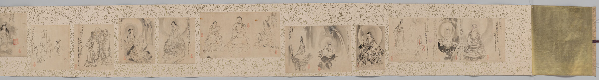 Connoisseur's Sketchbook By Kano Tan'yū (Tan'yū Shukuzu), Copies Of Buddhist Paintings, Vol. Ii