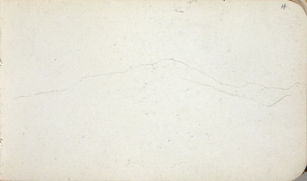 Faint Sketch Of Mountains; Verso: Olive Leaves