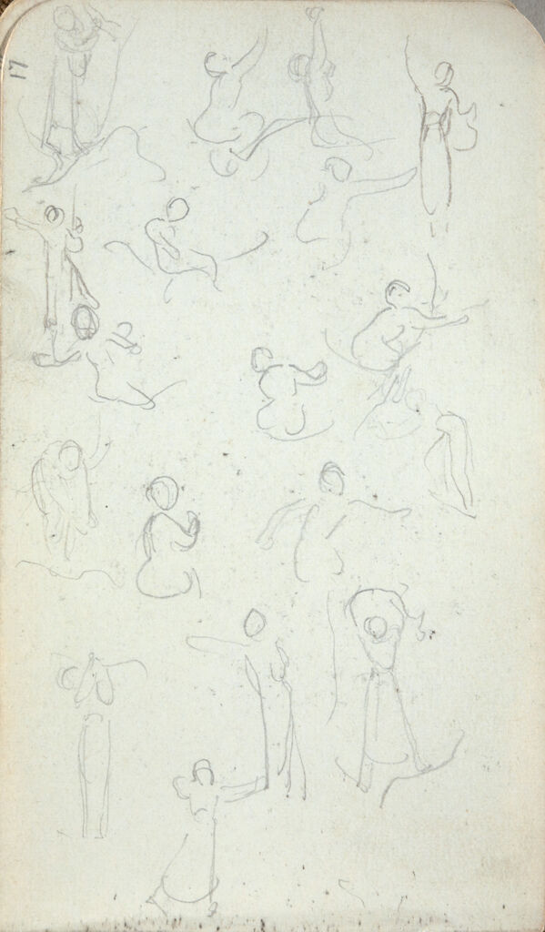 Seated, Dancing, And Reaching Female Figures; Verso: Standing Female Figure