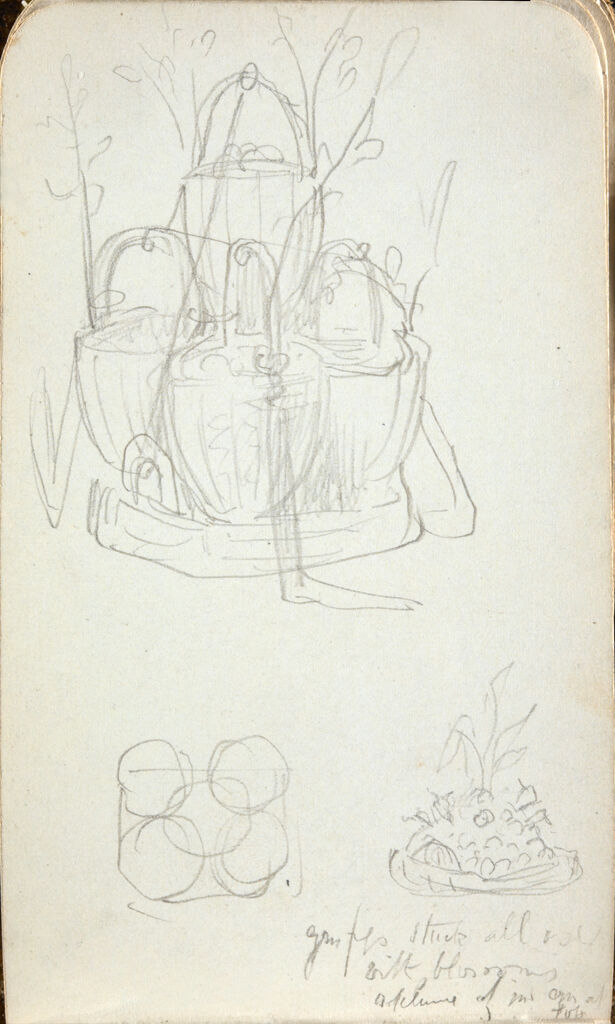 Blank Page; Verso: Sketches Of A Centerpiece(?)