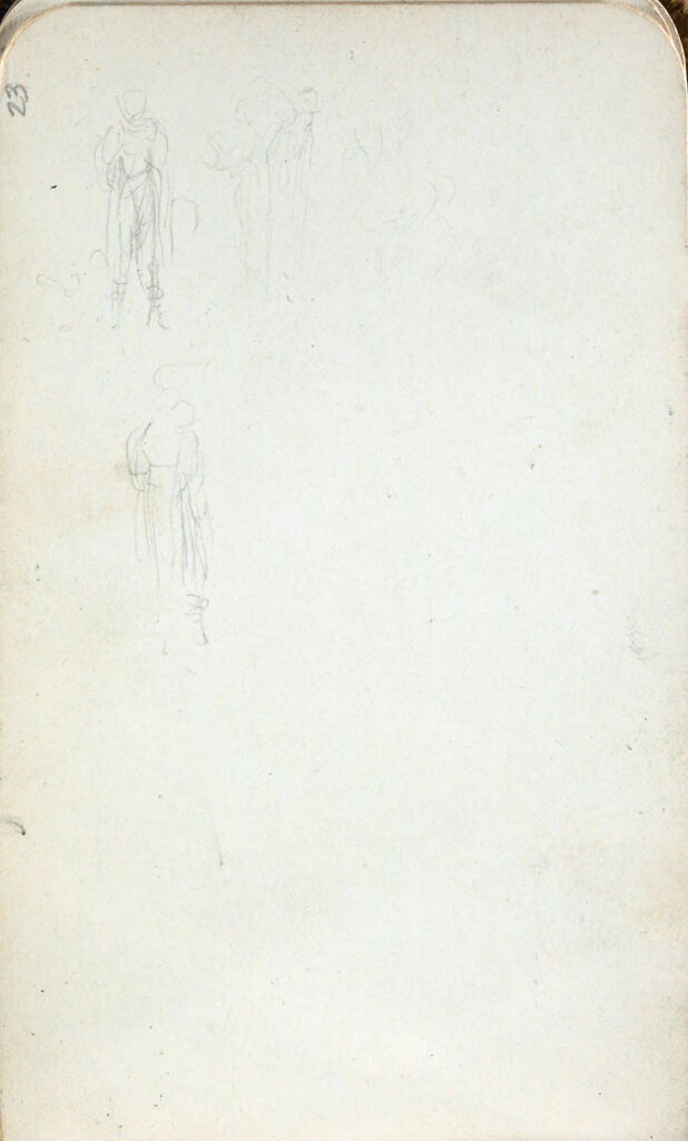 Figure Studies; Verso: Sketch Of Flowers And Leaves(?)