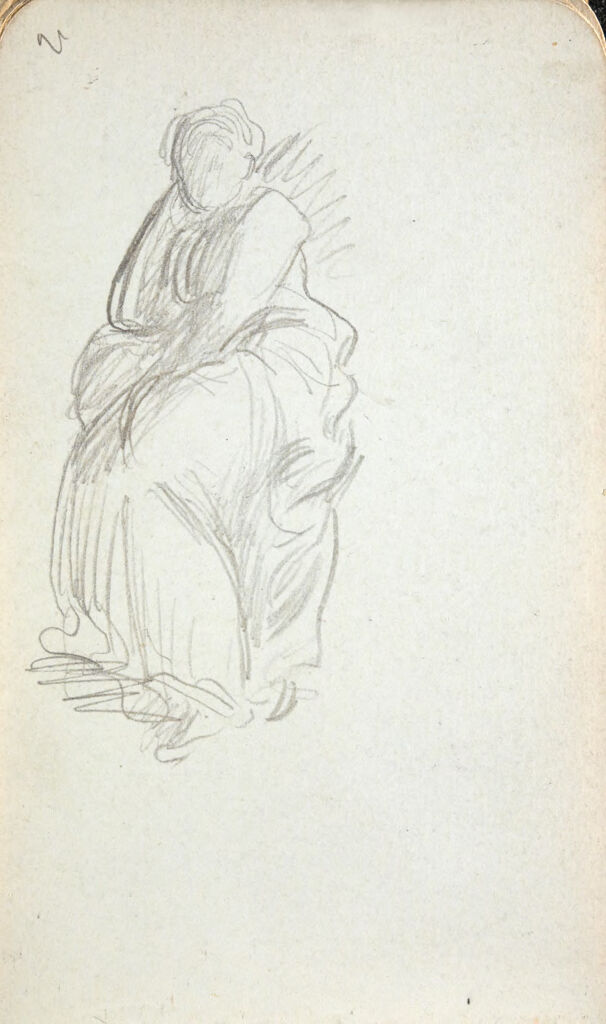 Blank Page; Verso: Study Of A Seated Woman