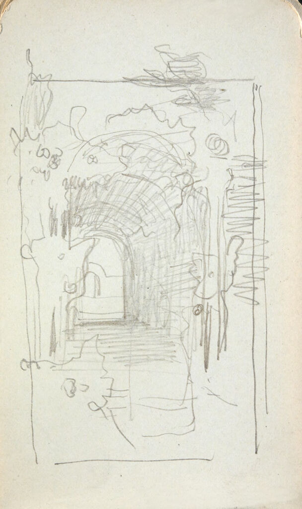 Blank Page; Verso: Garden Arch