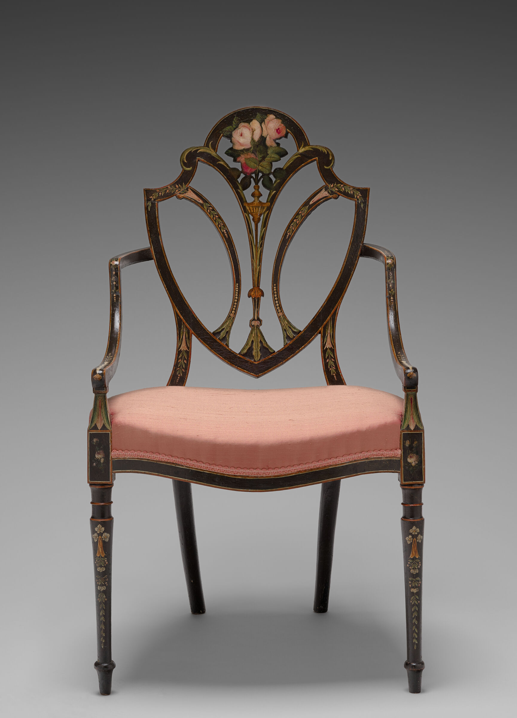 Shield-Back Armchair (One Of A Pair)