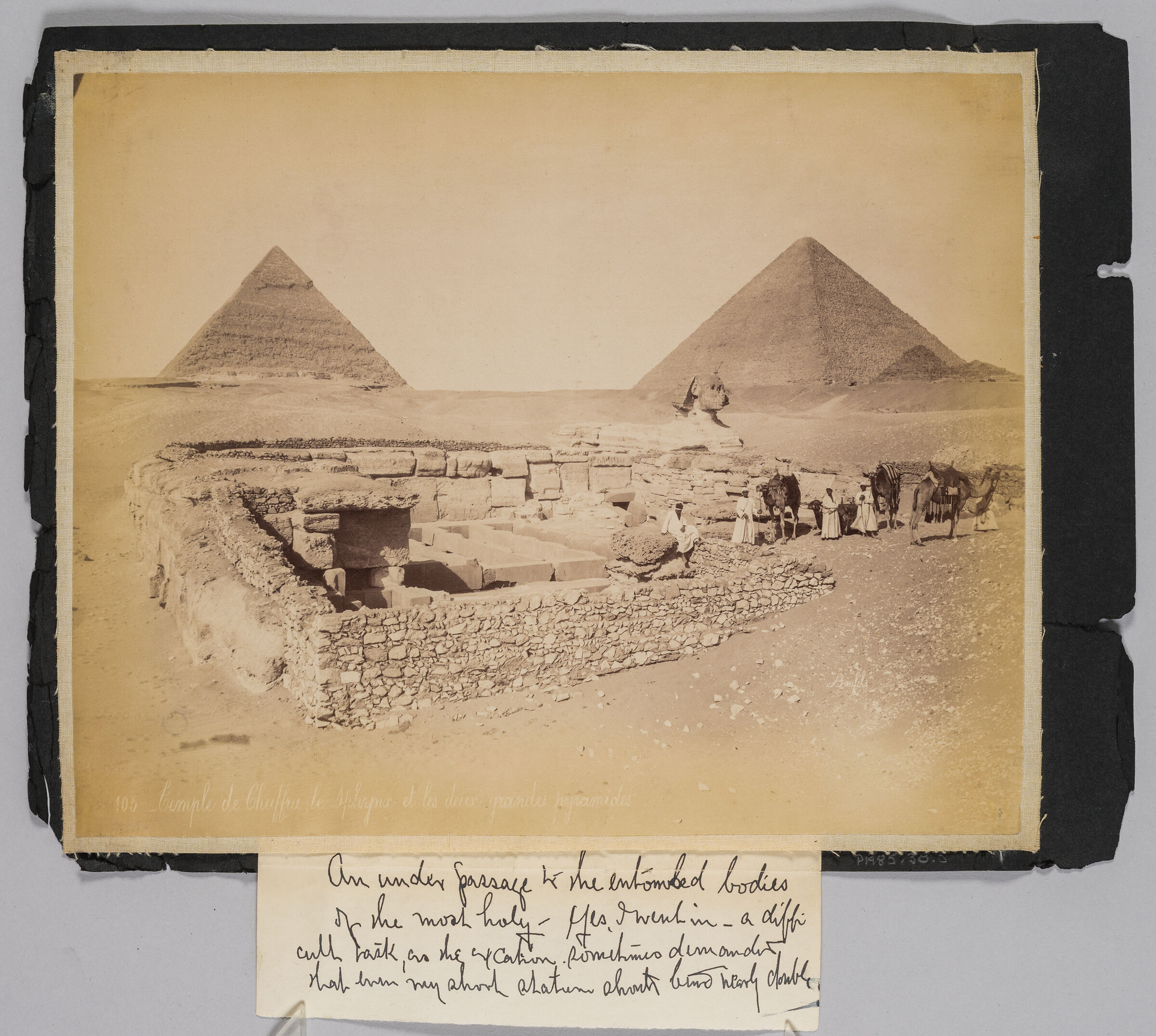 The Temple Of Chaffra, The Sphinx And Two Pyramids