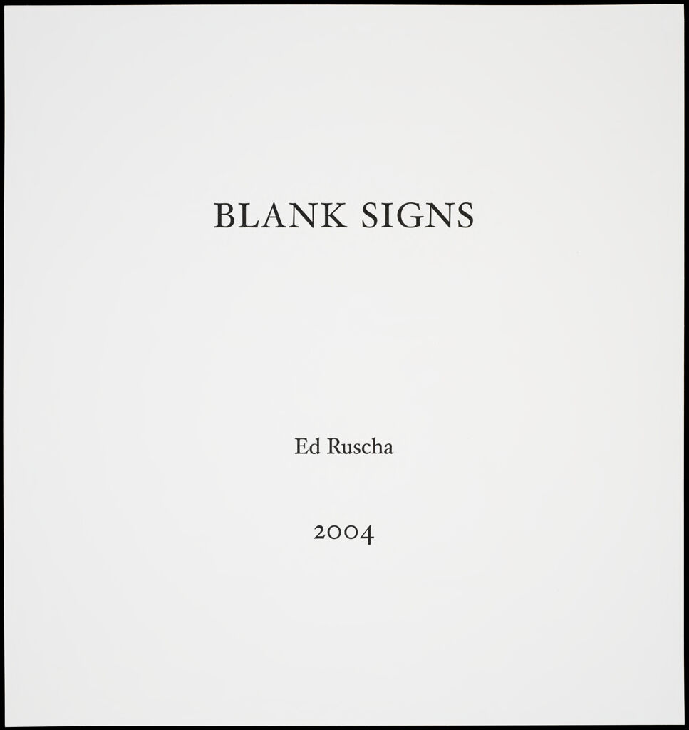 Blank Signs