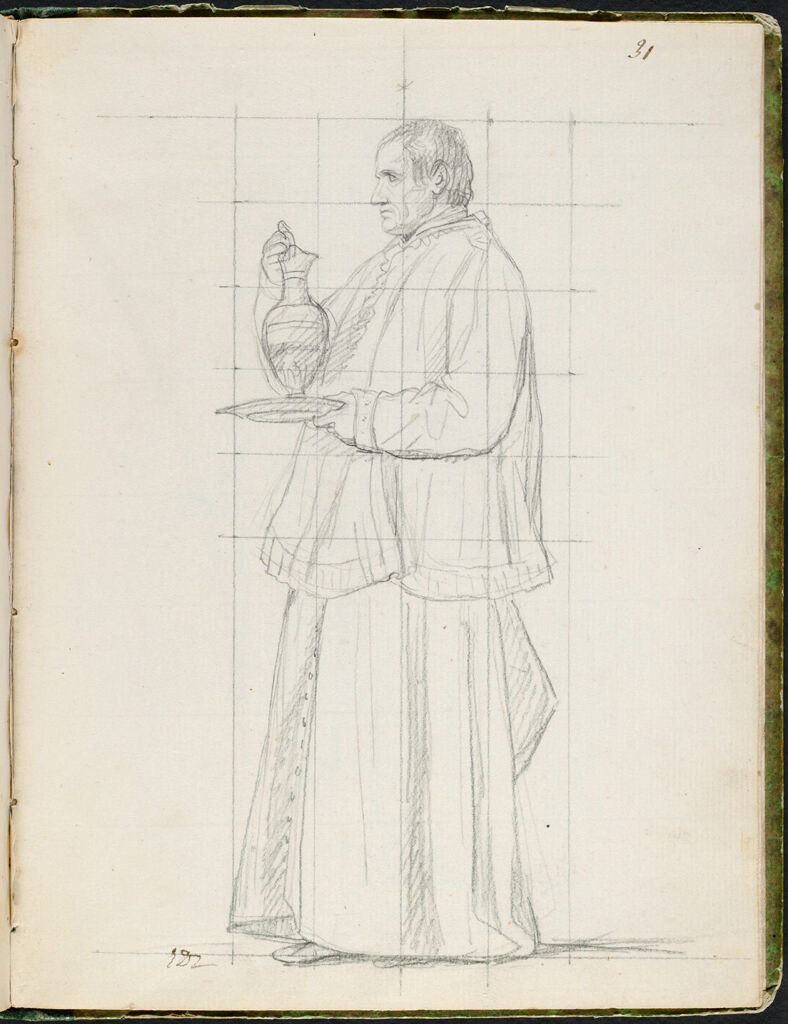 Cleric Holding A Ewer; Verso: John Armstrong, American Minister To France