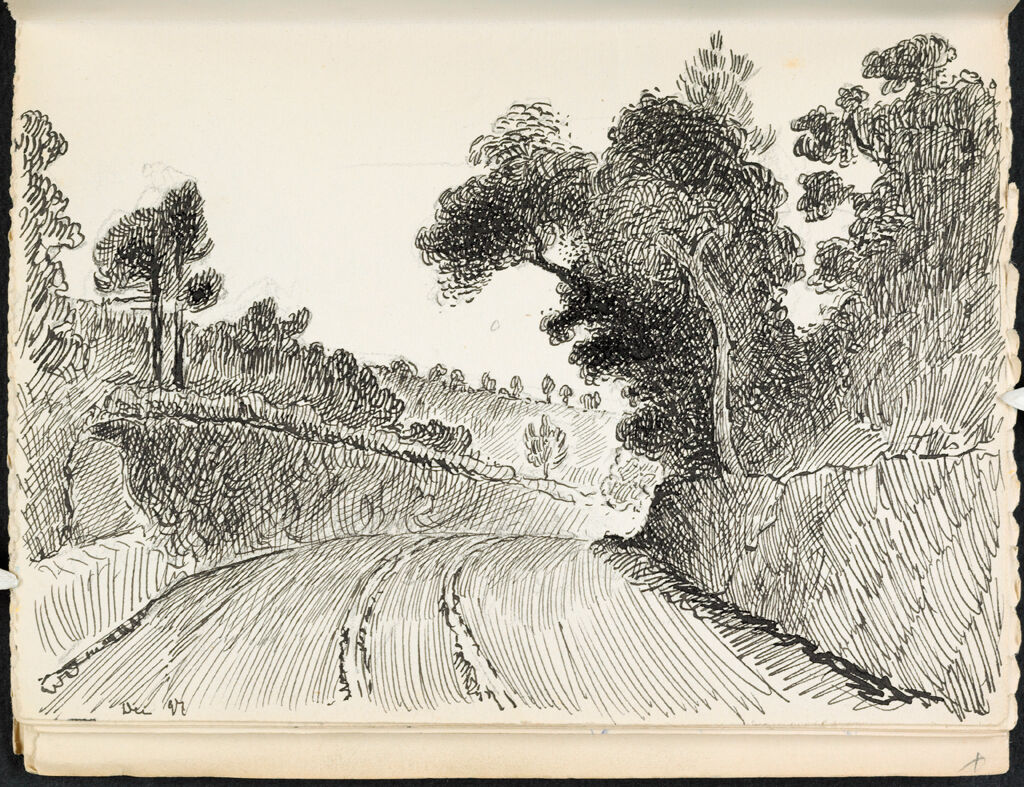 A Hilly Road; Verso: Blank Page