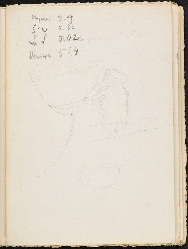 Blank Page, Verso: Sketch Of A Figure