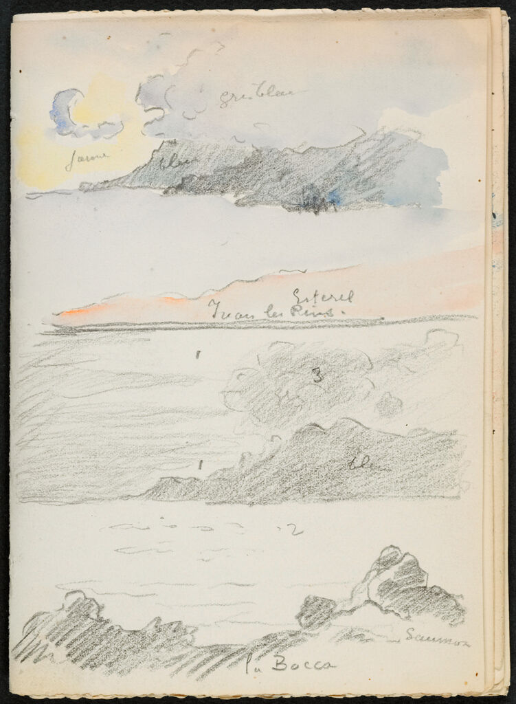 Views Near Juan-Les-Pins, Estérel Mountains, La Bocca; Verso: Blank Page
