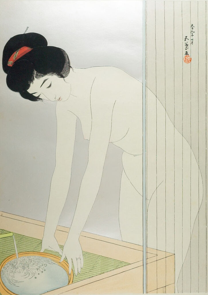 Woman Filling Basin At The Sink