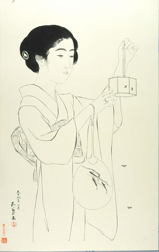 Woman With A Firefly Cage