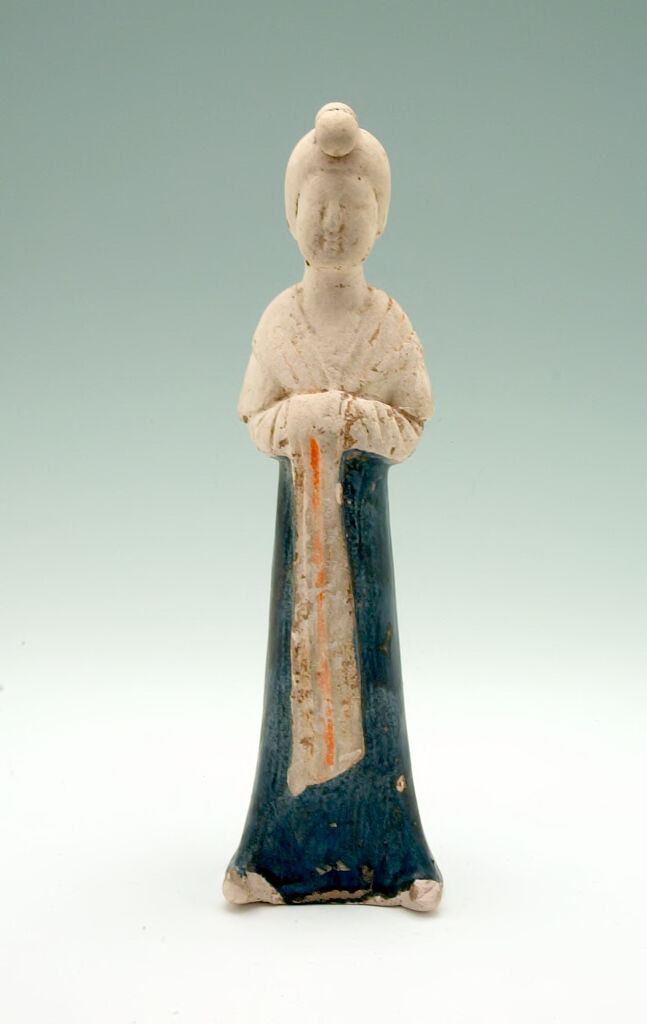 Tomb Figurine In The Form Of A Standing Lady (One From A Set)
