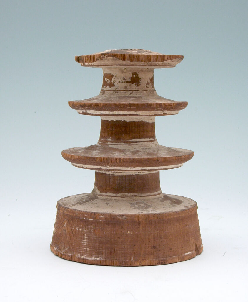 Miniature Wood Stupa With Dharani, One Of A Set Known As The 