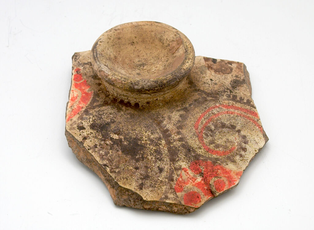 One Of Ten Miscellaneous Fragments Of Painted Funerary Ware