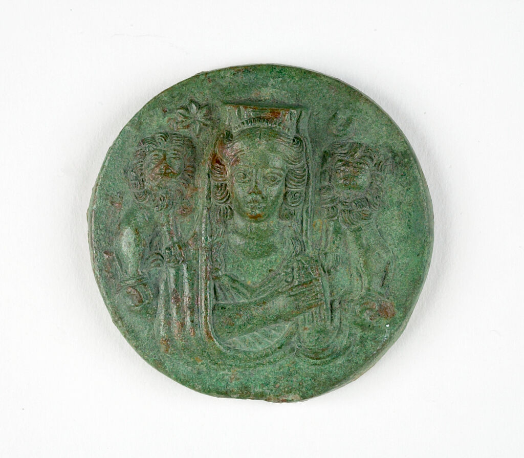 Medallion Depicting The Goddess Cybele Flanked By Lions