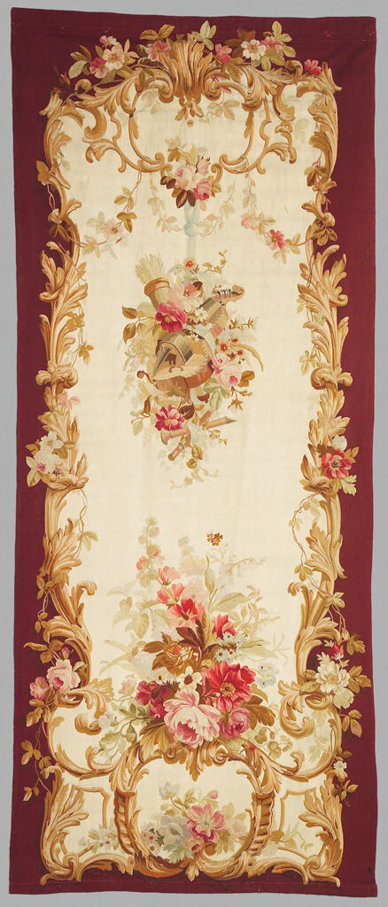 Napoleon Iii  Floral Portière, One Of Four