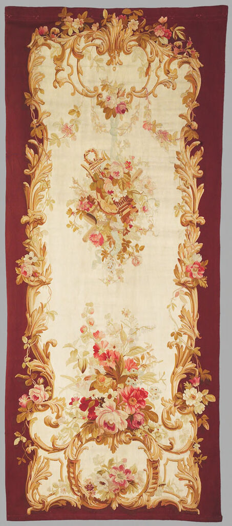 Napoleon Iii  Floral Portière, One Of Four