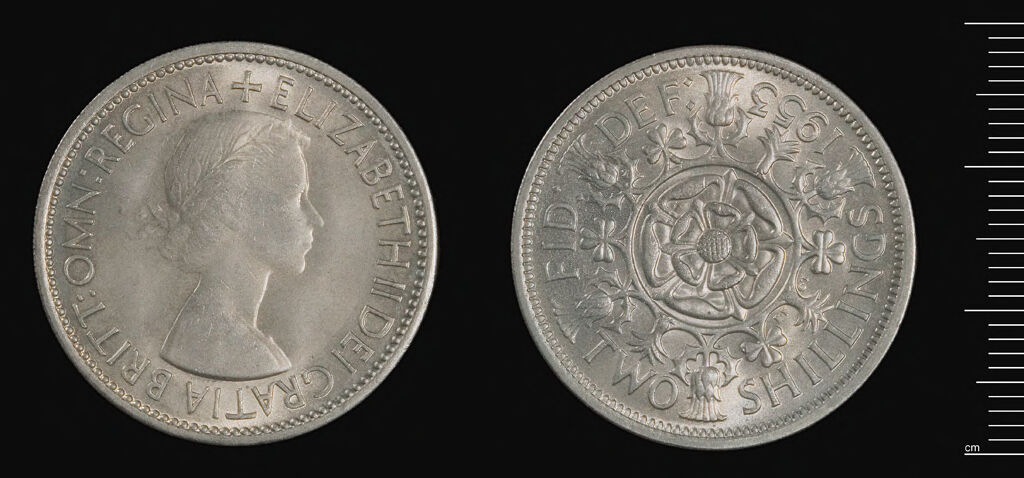 British Coronation Coin: Elizabeth Ii, Two Shillings (Florin)