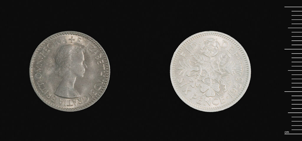 British Coronation Coin: Elizabeth Ii, Sixpence